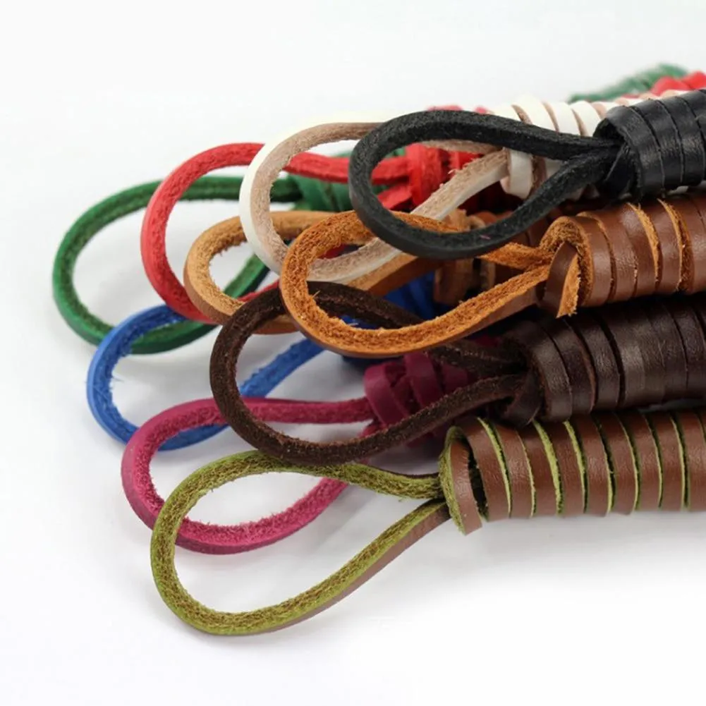 1 Pair Square Leather Shoelaces 32"