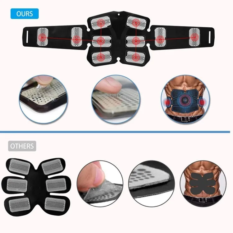 1082 EMS Muscle Training Abdominal Muscle Stimulator Home Fitness Belt(4 Pieces Belt)