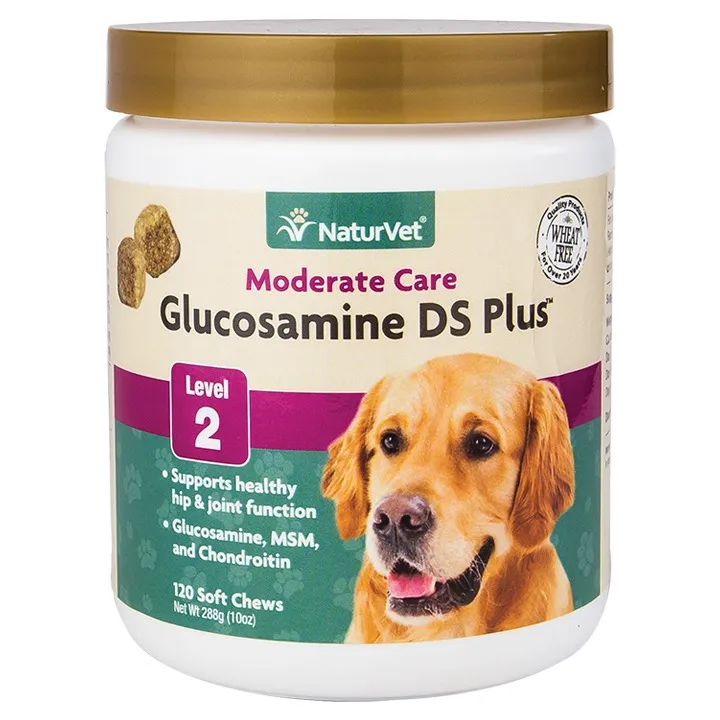 18% OFF: NaturVet Glucosamine Double Strength Plus Joint Care Soft Chews Supplement For Dogs & Cats 120 count