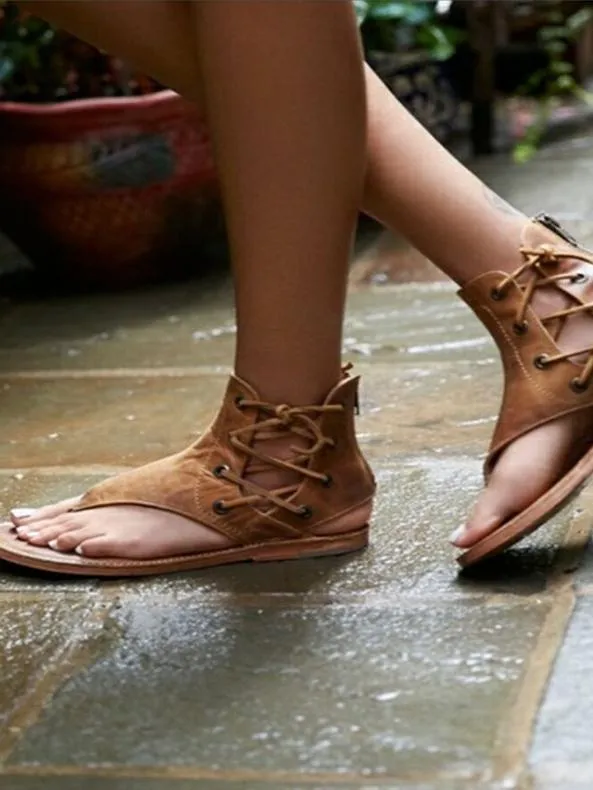 2018 Fashion Bandage Flat Sandals Shoes For Women