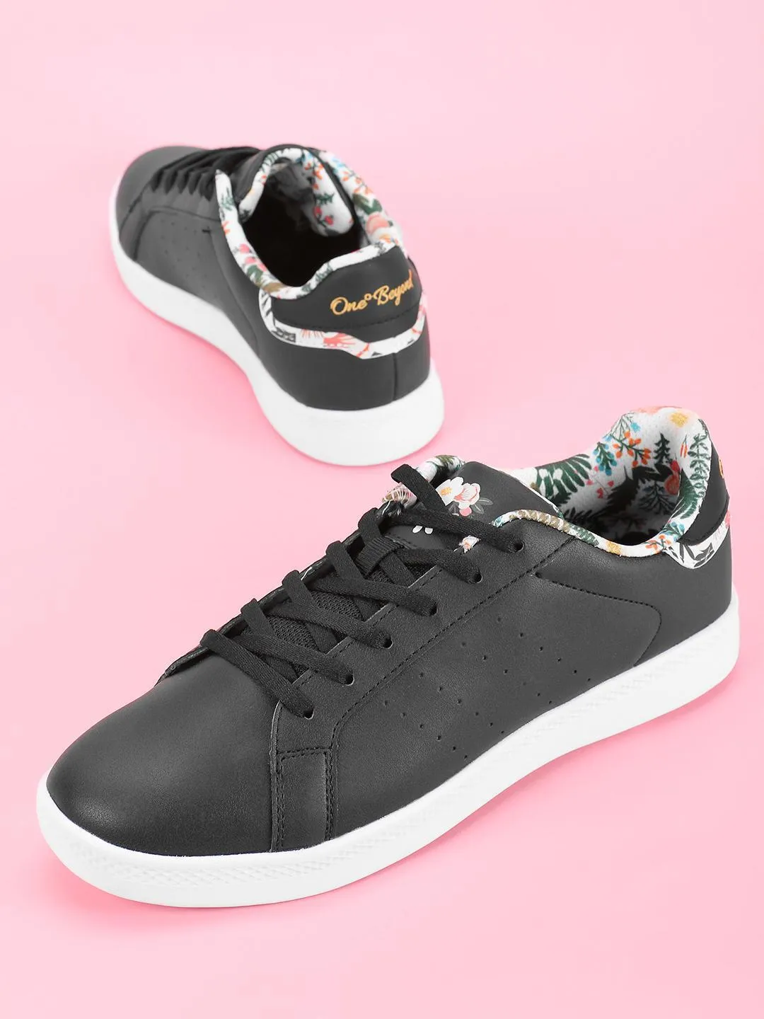 361 DEGREE Floral Printed Piping Sneakers