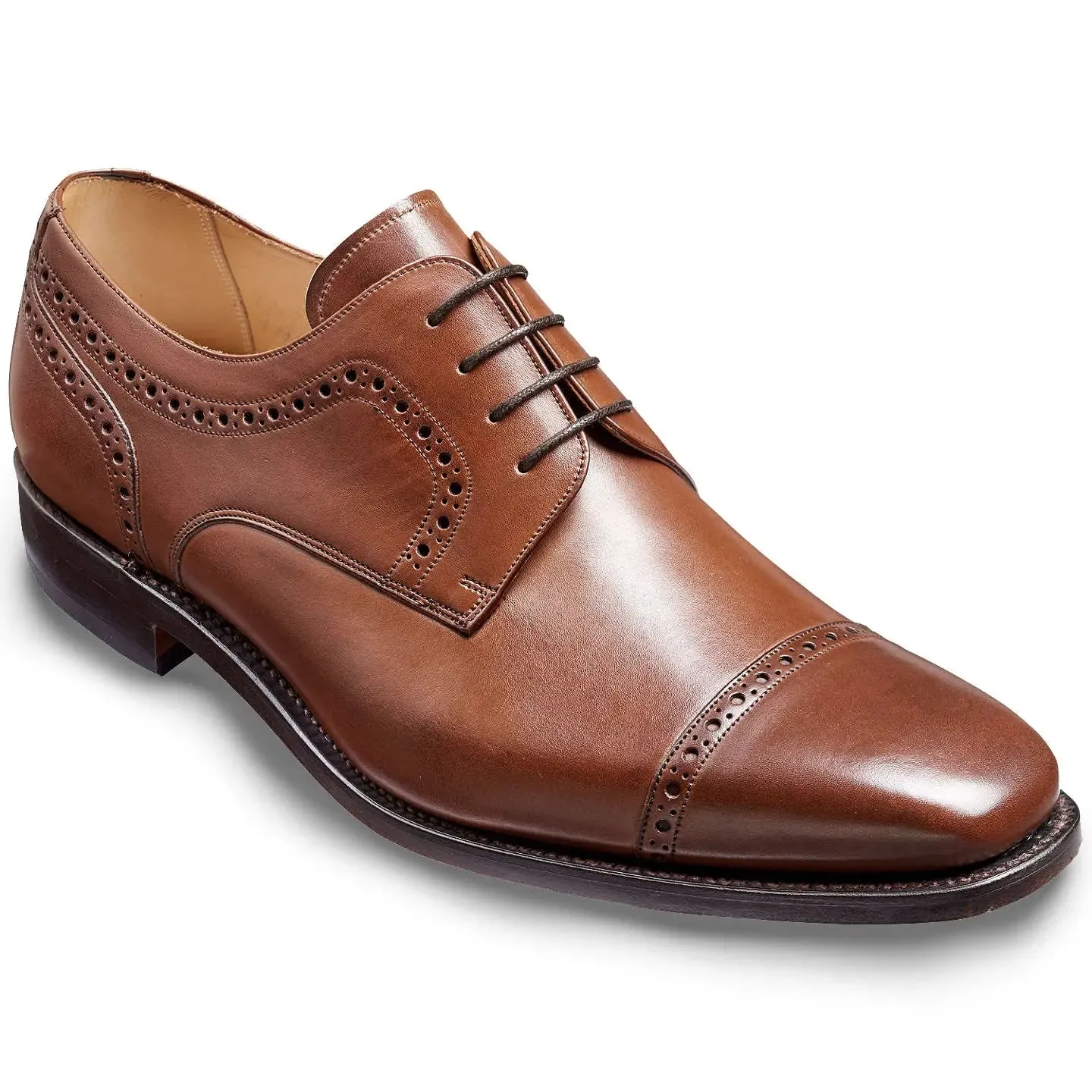 40% OFF BARKER Leo Shoes - Mens Derby Style - Hazelnut Calf UK 12