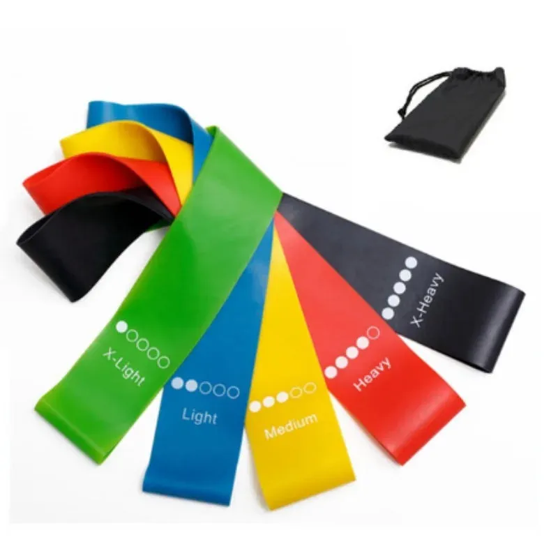 5-piece, Yoga Resistance band set for Bodybuilding, Pilates, and Personal training