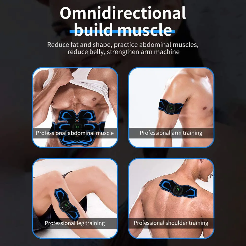 6-Mode EMS Ab Muscle Stimulator with Rechargeable Battery