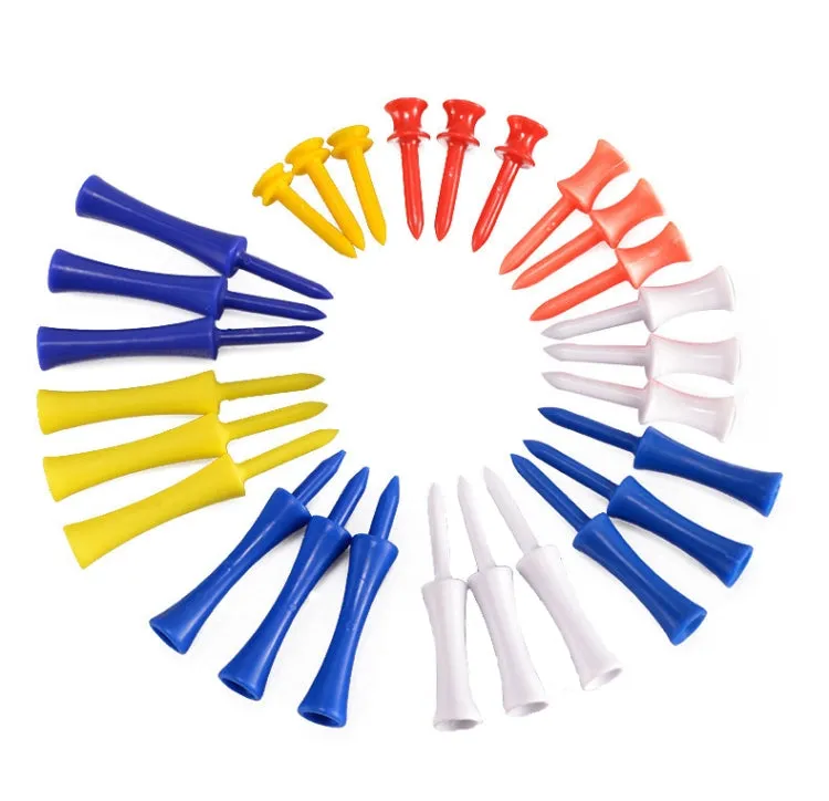 60 PCS PGM QT012 Golf Ribbon Needle Golf Plastic Ball TEE, Random Color Delivery, Specification: 51mm