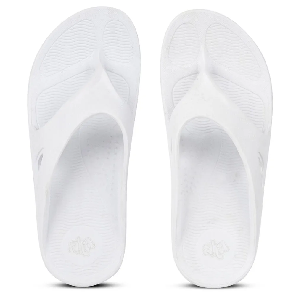 A-HA Casual White Slippers For Men STEP-STAR By Liberty