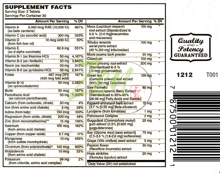 Active Man's Multi-Vitamin - 90 Tabs