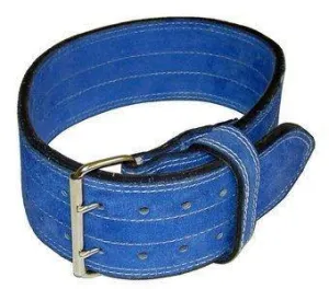 Ader Leather Power Lifting Weight Belt- 4" Blue