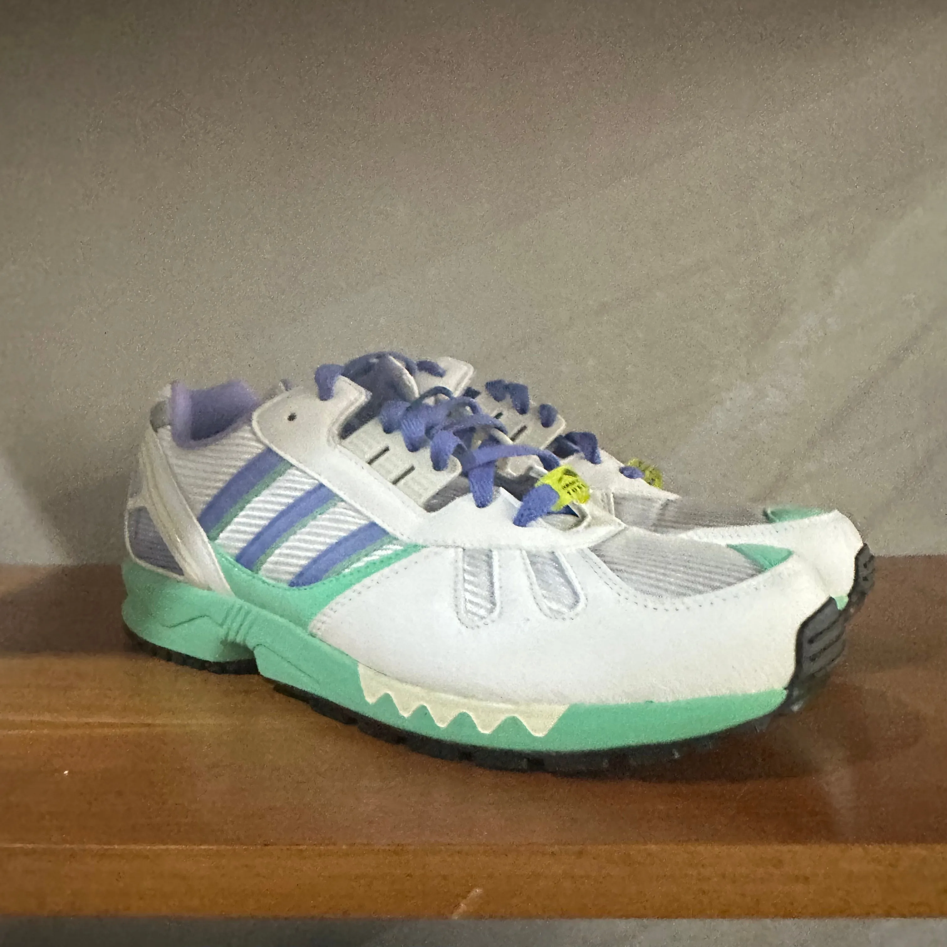 adidas ZX 7000 OG Trainers White / Lilac / Green - UK 9.5