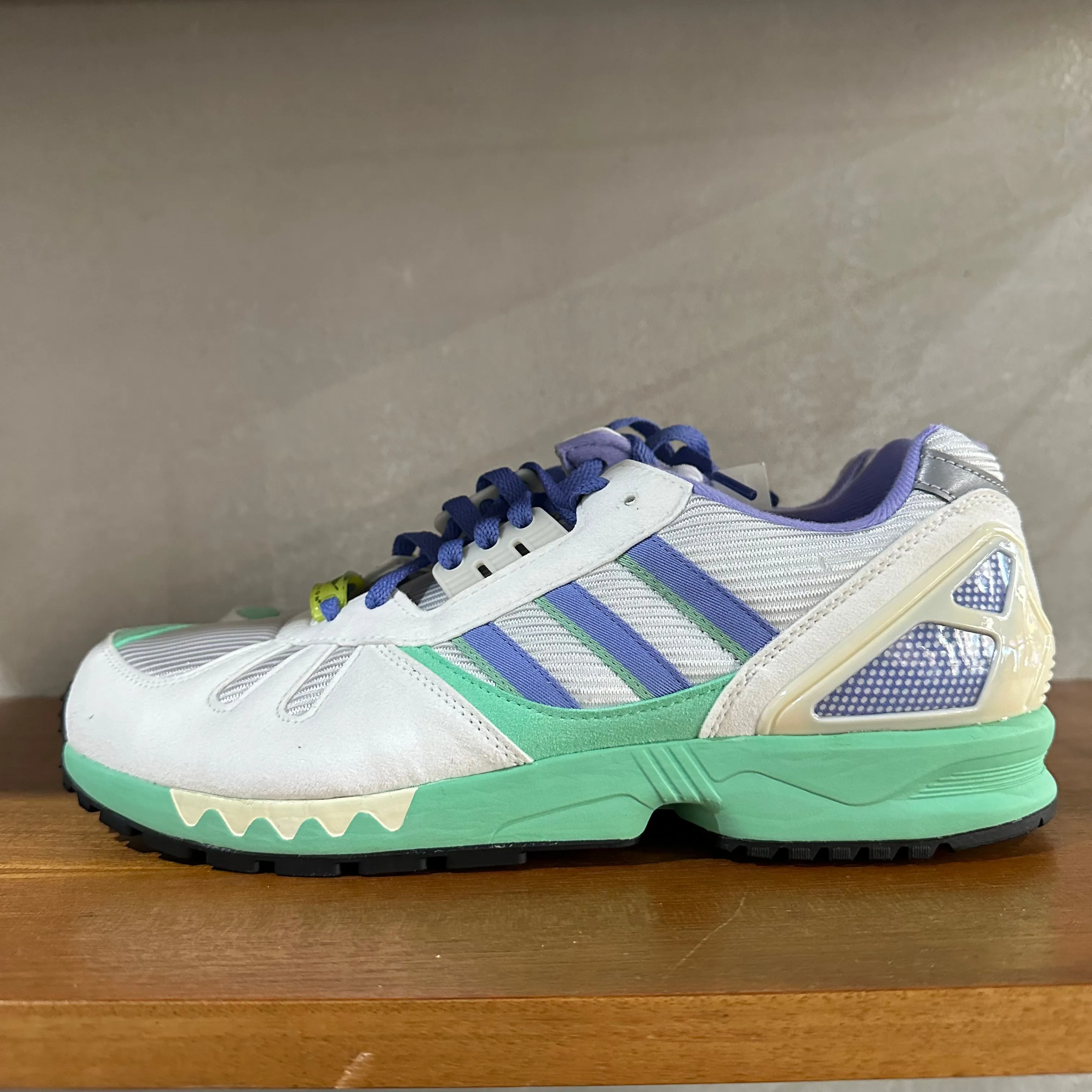 adidas ZX 7000 OG Trainers White / Lilac / Green - UK 9.5