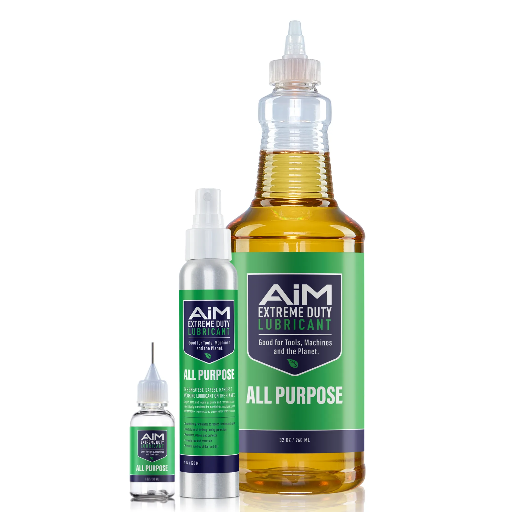 AiM Extreme Duty Lubricant | All Purpose | Large Kit |  32oz yorker   sprayer bottle   precision bottle