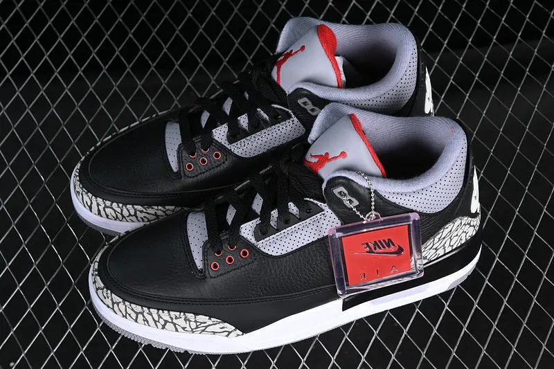 AIR JORDAN 3 RETRO BLACK CEMENT 2018 WHITE/BLACK/GREY