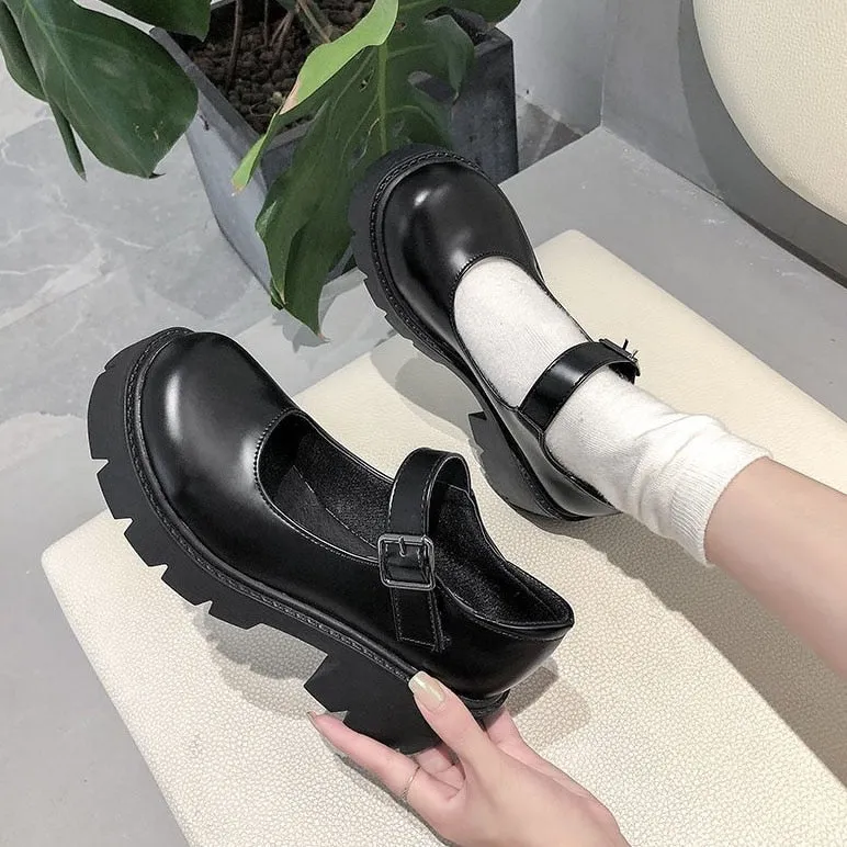 Amozae-Back to college Lolita Shoes Women Japanese Style Vintage Soft Sister Girls High Heels Waterproof Platform College Student Cosplay Costume Shoes