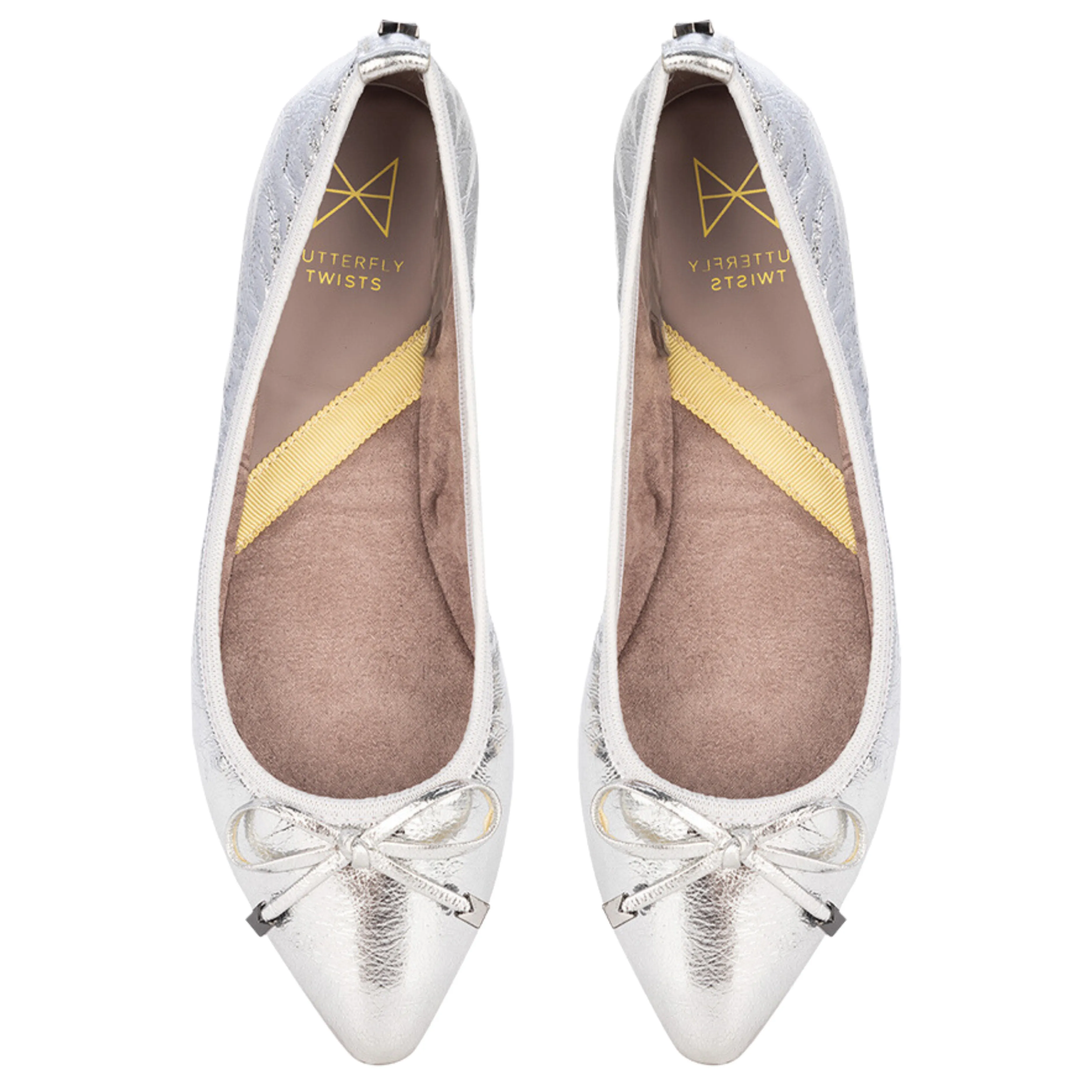 ANNIE Ballet Flat Shoes - Silver