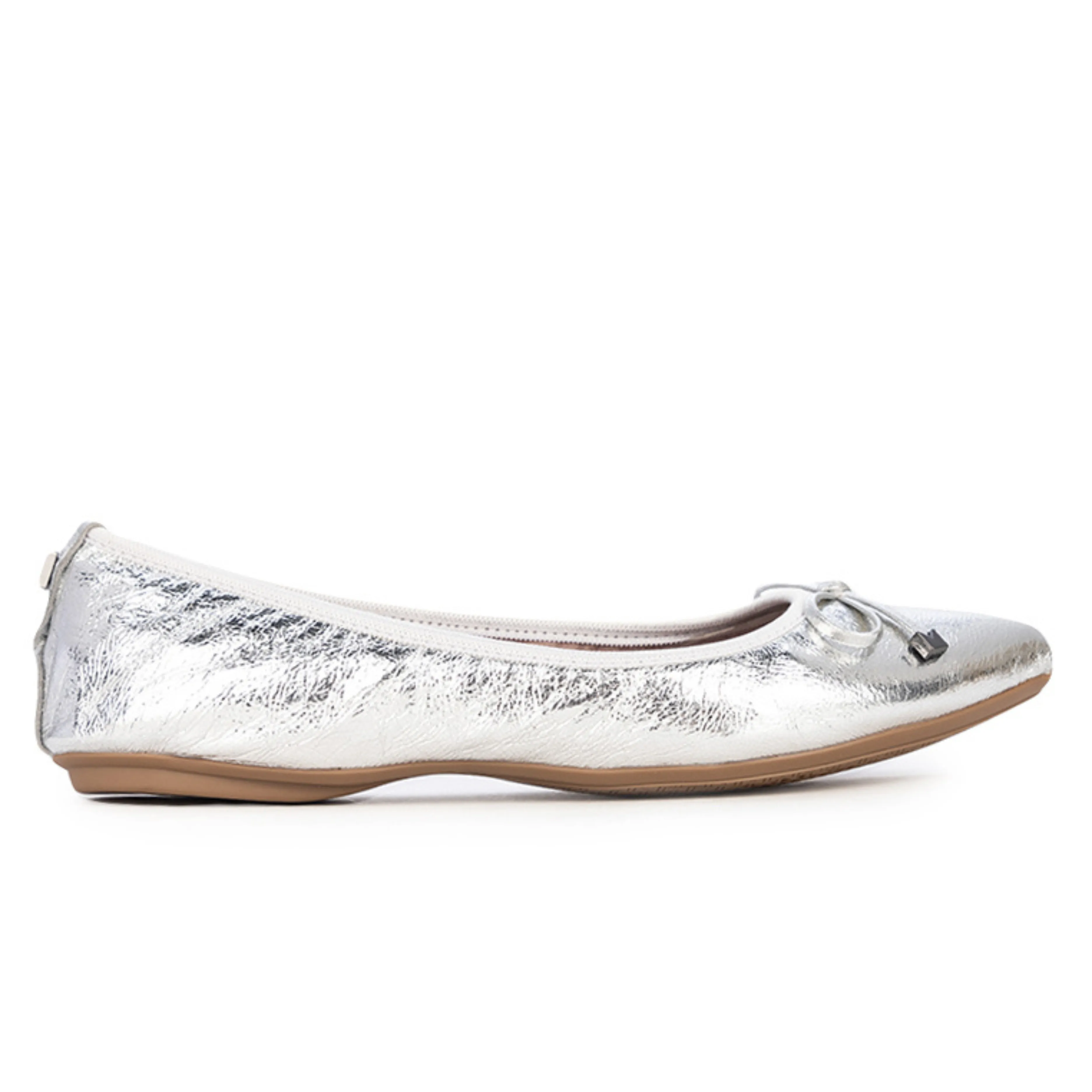 ANNIE Ballet Flat Shoes - Silver