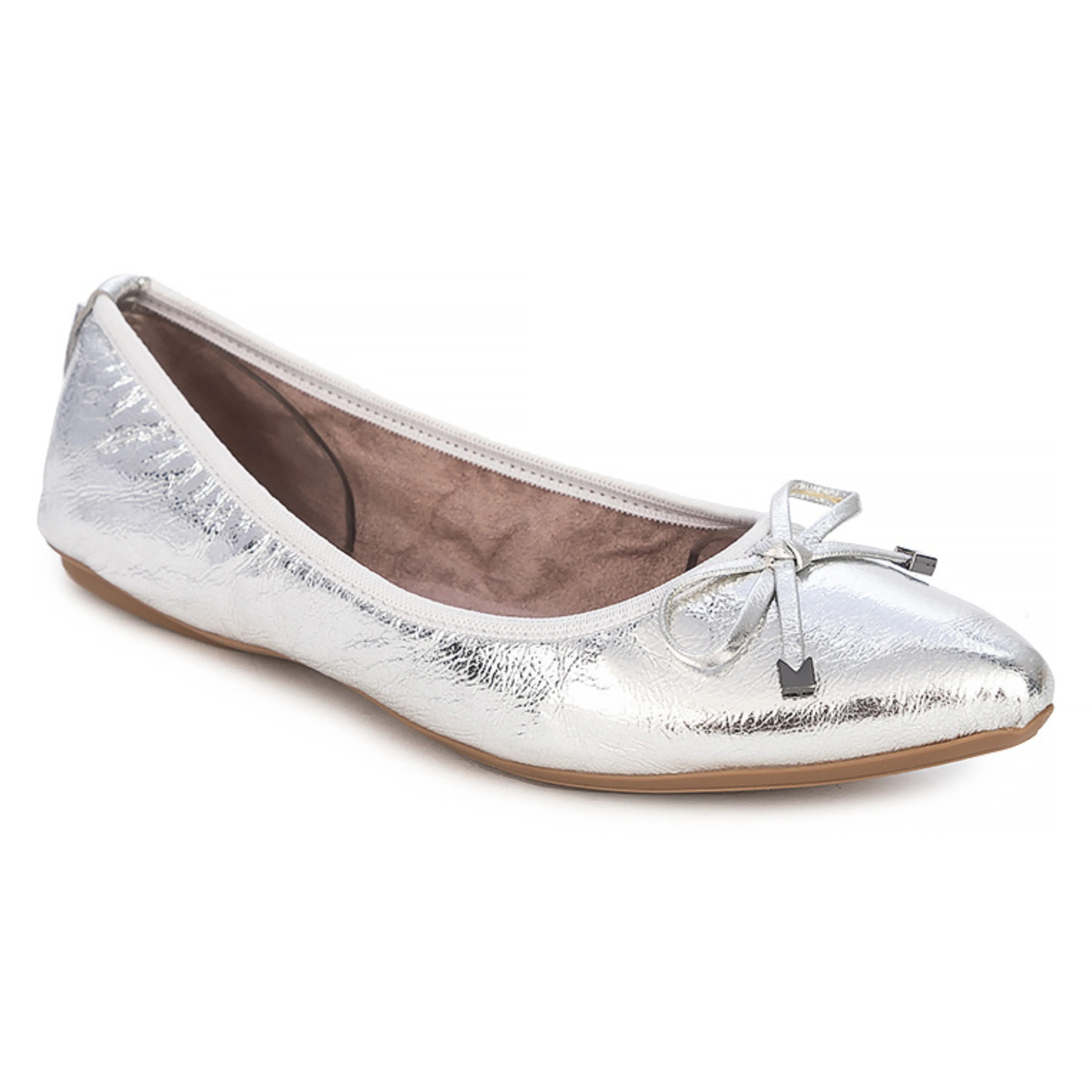 ANNIE Ballet Flat Shoes - Silver