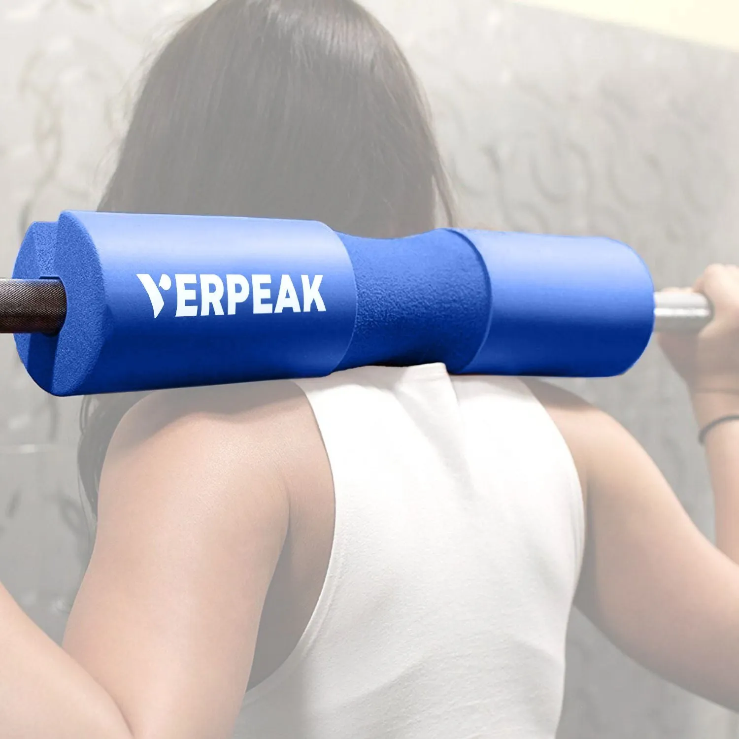 Anti-Slip Foam Barbell Squat Pad, Lightweight, Blue - VERPEAK