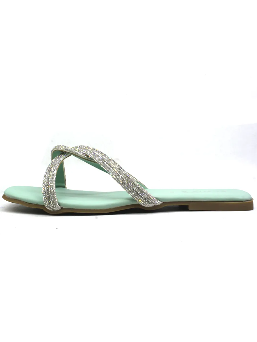 Aqua Green Casual Slipper