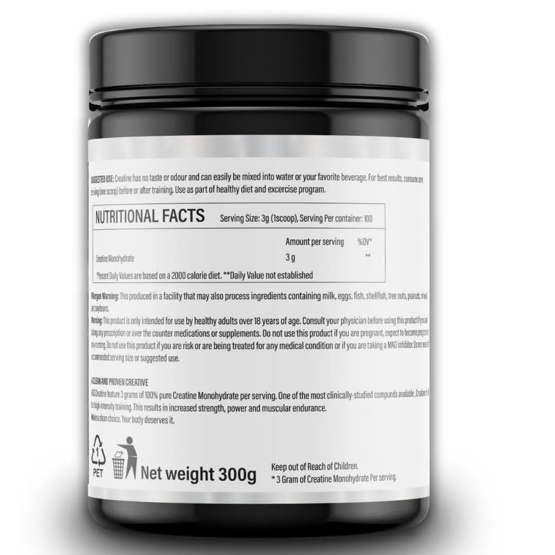 ATHLETES BEST SOURCE Pure Creatine Monohydrate Powder Unflavoured | Supports Athletic Performance & Heavy Workout | Formulated & Imported in UK | 300 Gms Powder for 100 Servings (Pack of 4)