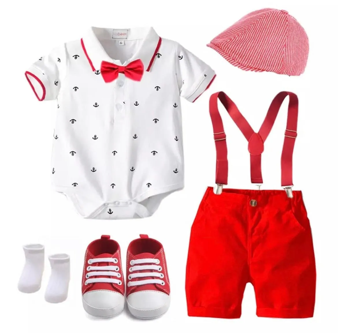 Baby Boy Summer Suit Set - 7 Pieces