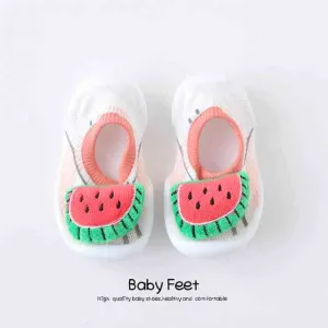 Baby Doll Sock Shoes - Pink Watermelon