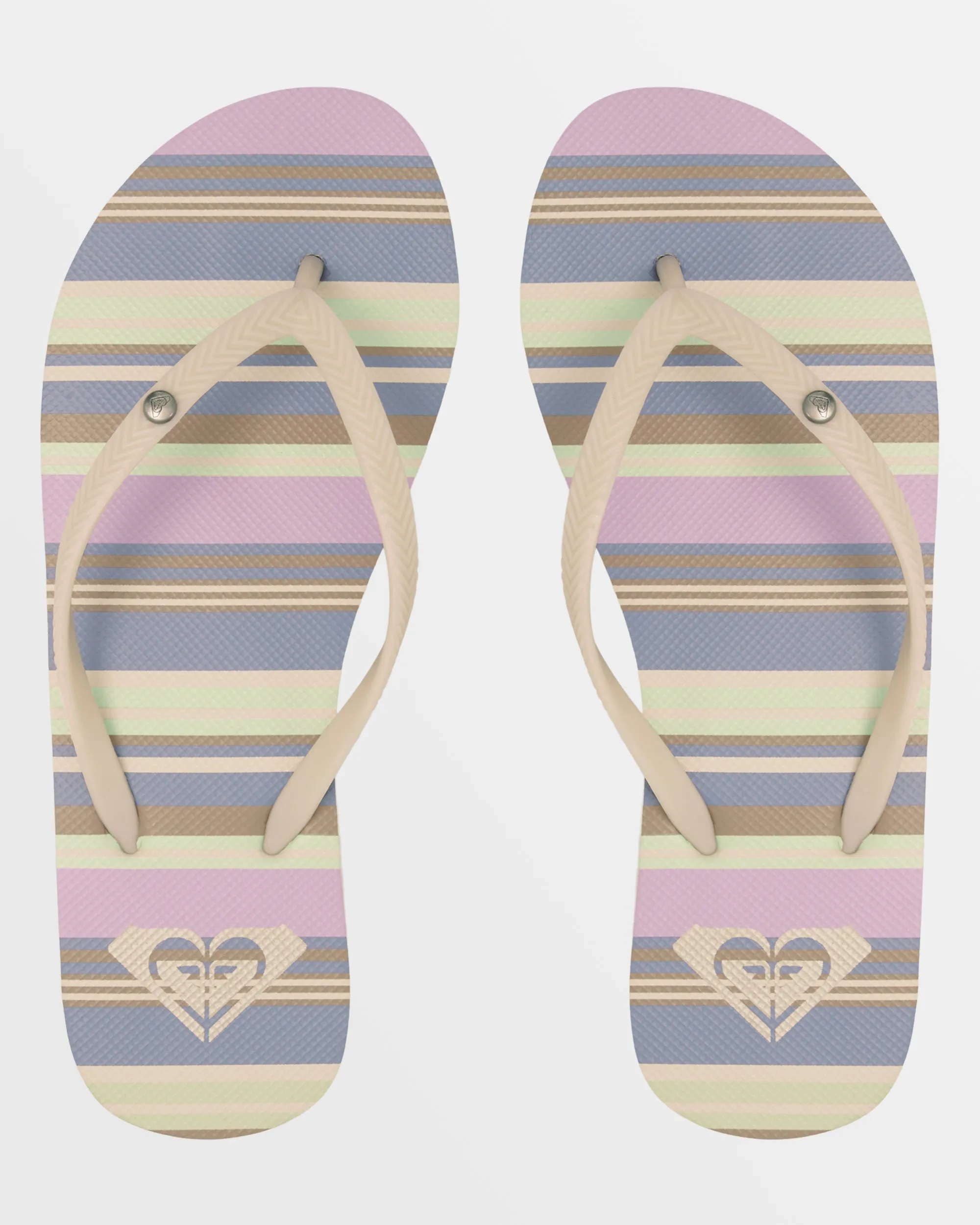 Bermuda Print Sandals - Stripe Print