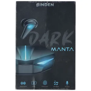 Binden Dark Manta K55 Series Bluetooth Smart Touch Gaming Earbuds - Black