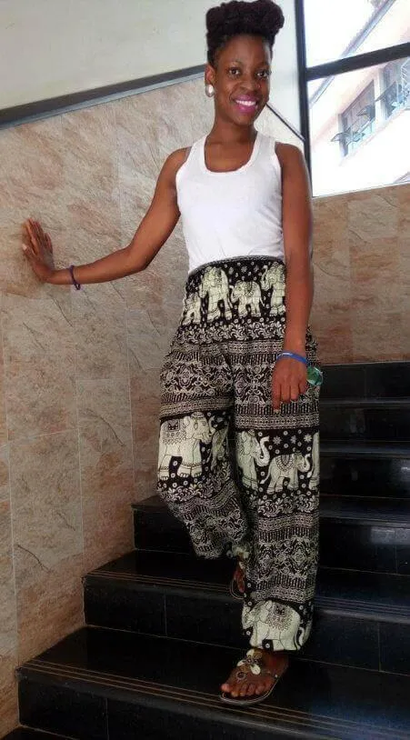 Black & White Animal Capris and pants / African Trouser