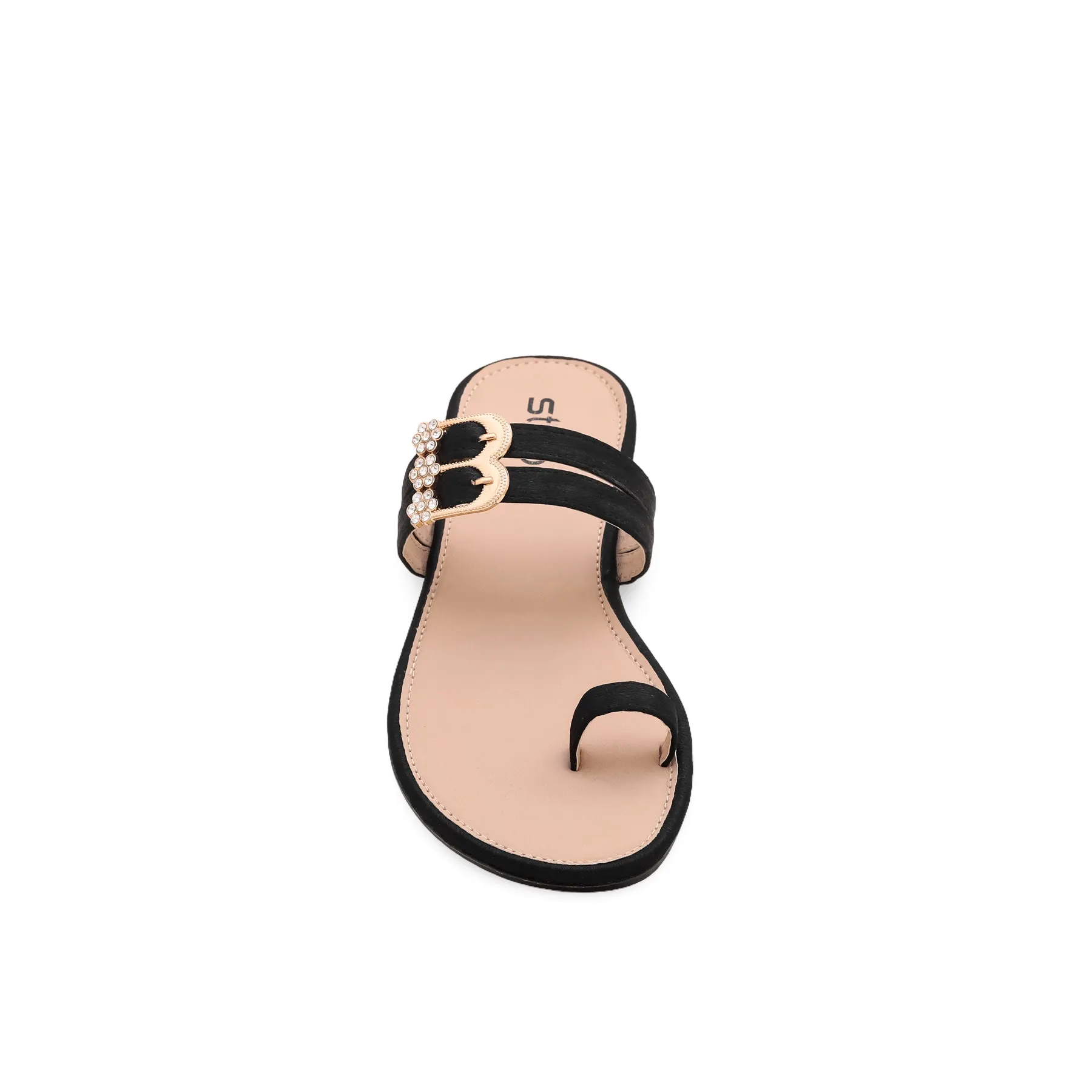 Black Casual Chappal CL1543