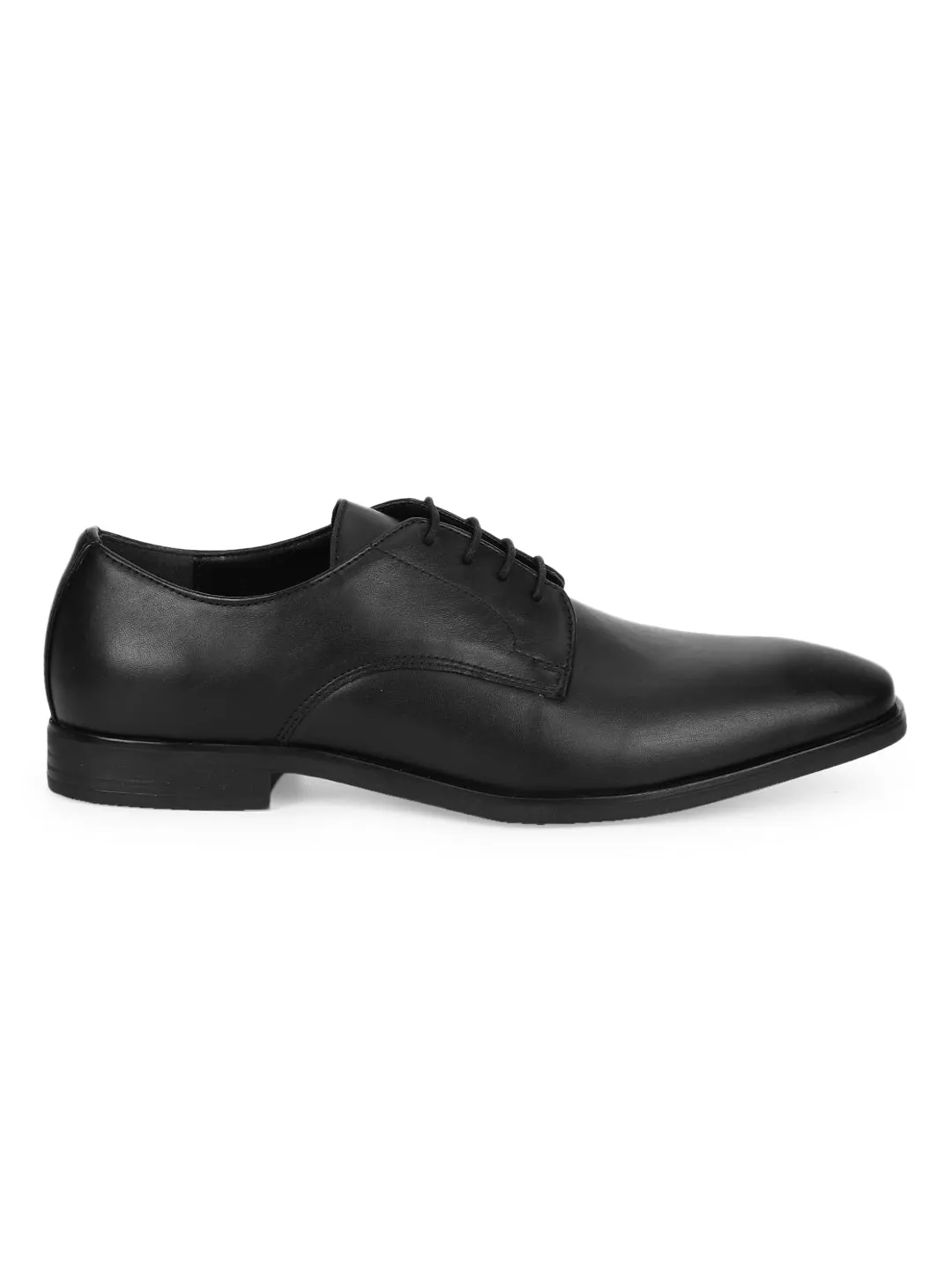 Black PU Men's Low Heel Lace Up Shoes (TC-SM-5003-BLKPU)