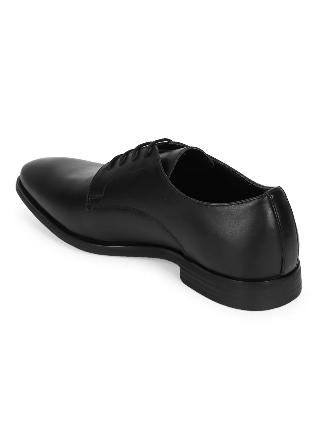 Black PU Men's Low Heel Lace Up Shoes (TC-SM-5003-BLKPU)