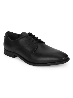 Black PU Men's Low Heel Lace Up Shoes (TC-SM-5003-BLKPU)