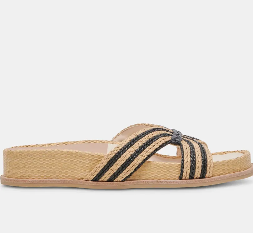 Black/Natural Selda Sandals