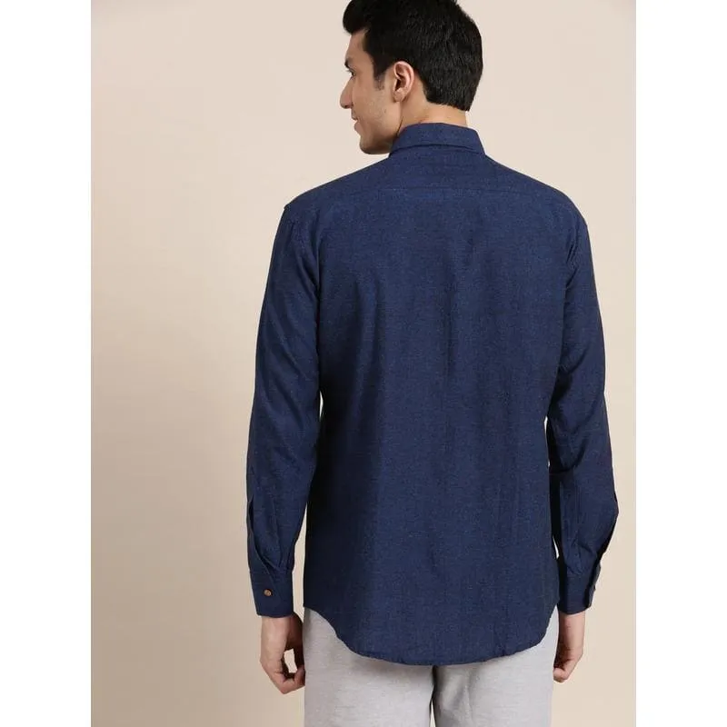 Blue Khadi Men Shirt