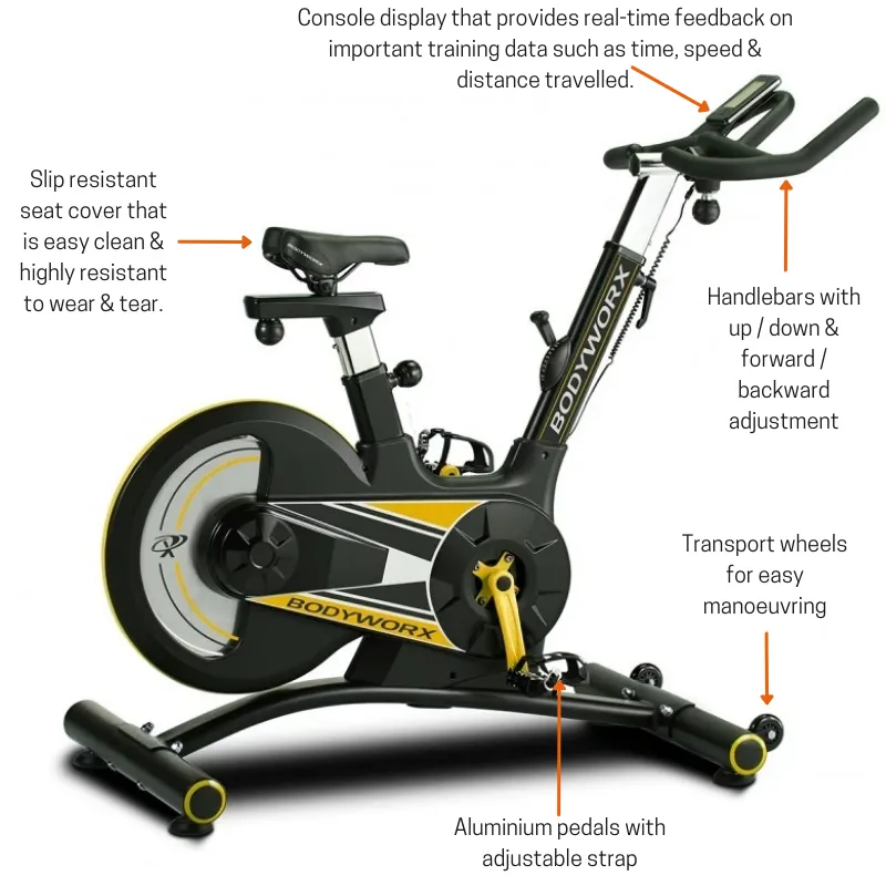 Bodyworx Rear Drive Indoor Cycle Spin Bike AIC850