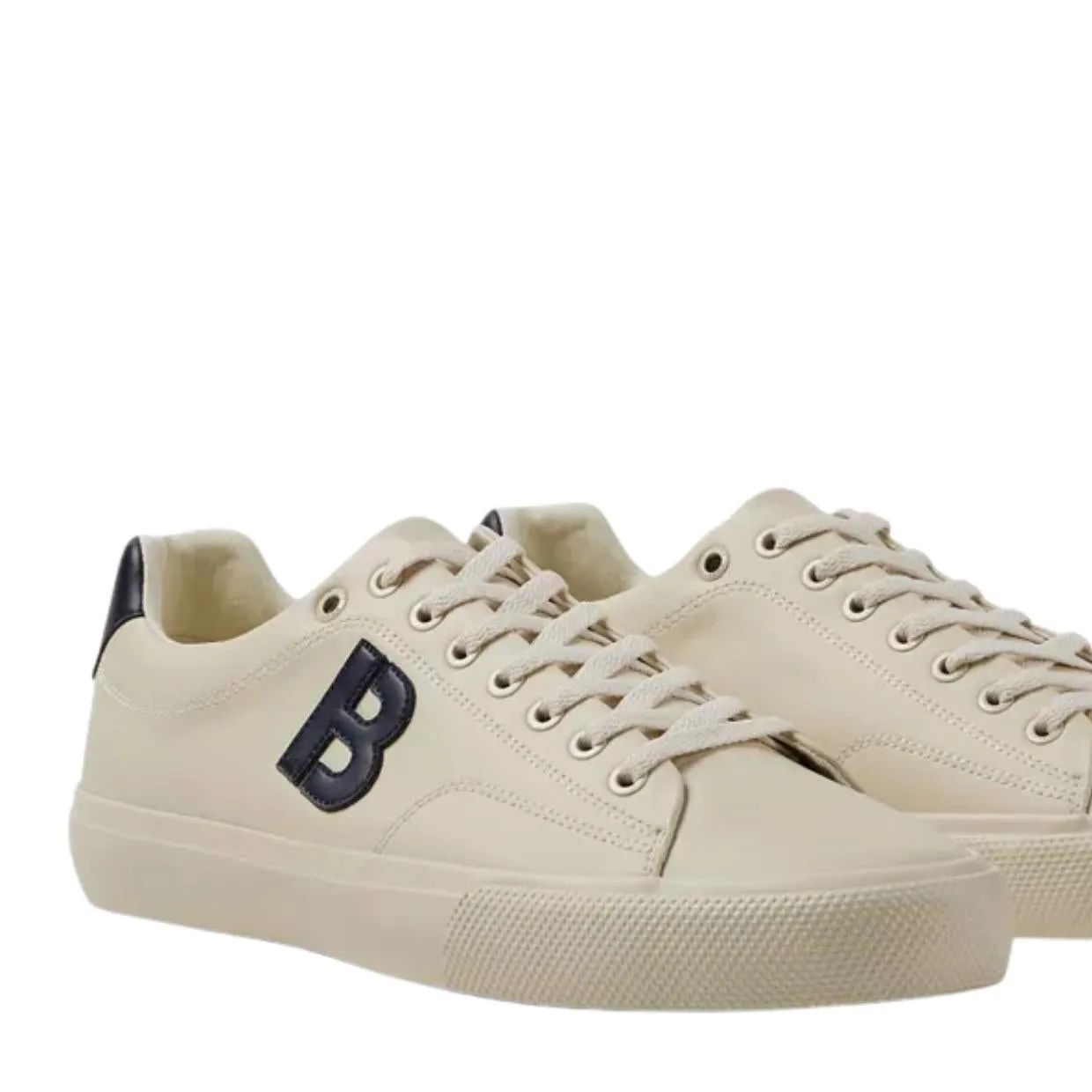 BOSS Aiden Contrast B Logo Light Beige Trainers