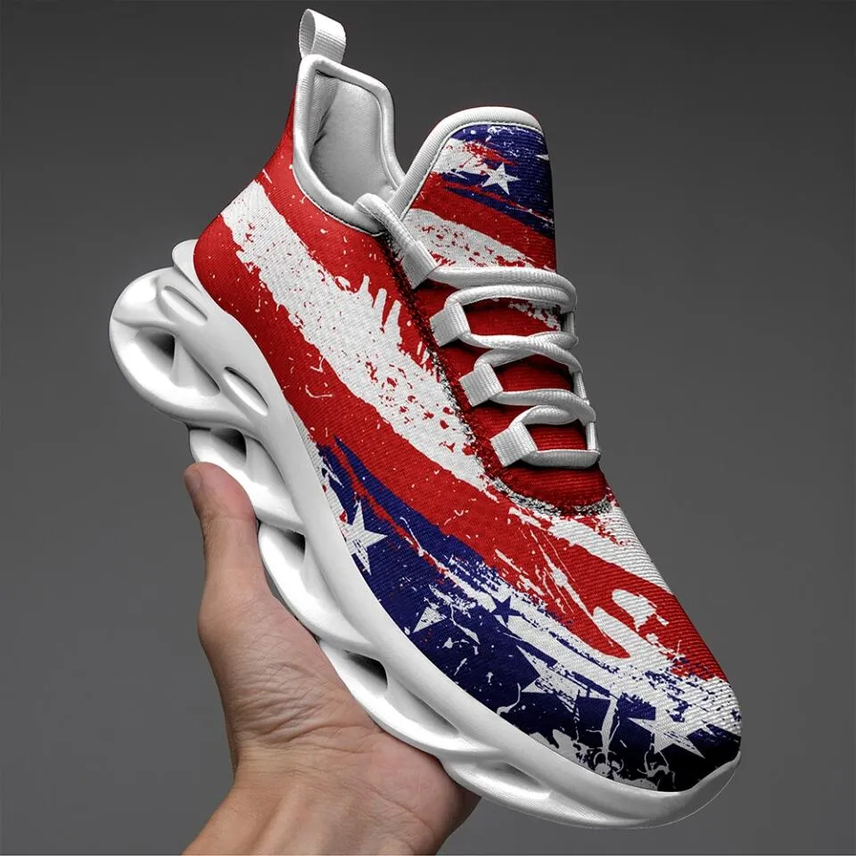 branded client gifts, gifts for clients MaxSoul-B03001 Custom Max Soul American Flag, USA Flag Sneakers Max Soul, Shoes, Printed Shoes