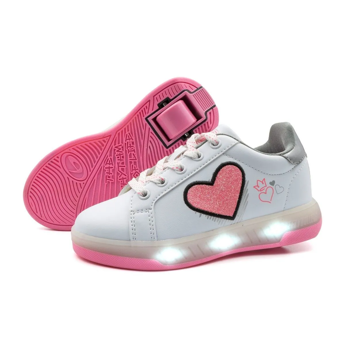 Breezy Rollers Light Heart - Pink - UK:2J EU:34 US:2.5J - OUTLET