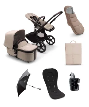 Bugaboo Fox 5 Essential Pushchair Bundle (6 pieces) - Desert Taupe