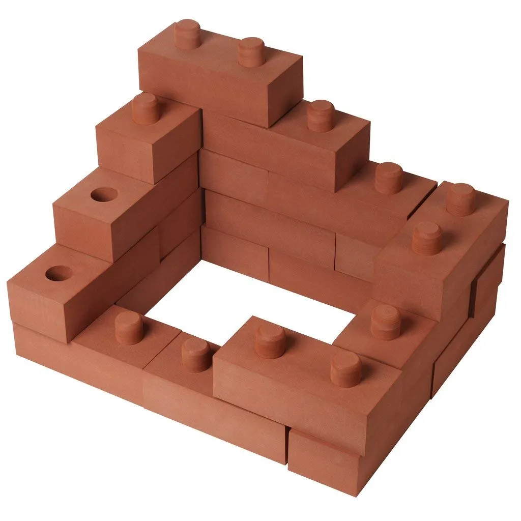 Build Me STEM Brick Building Blocks for Kids, 25 Piece Foam Block Builders Set