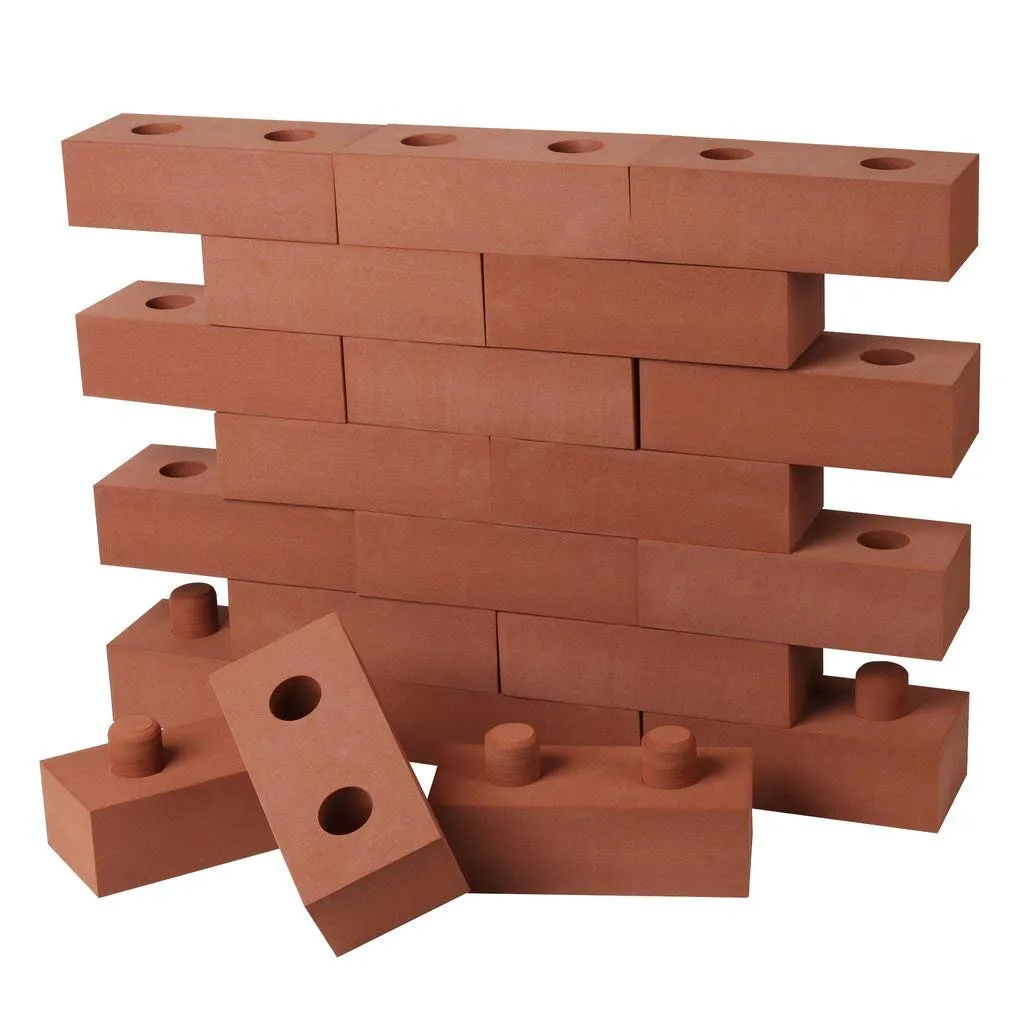 Build Me STEM Brick Building Blocks for Kids, 25 Piece Foam Block Builders Set