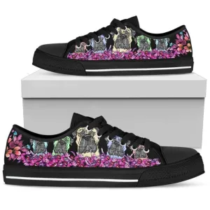 Bullmastiff Women'S Low Top Shoe - Stylish & Sustainable Footwear, Dog Printed Shoes, Canvas Shoes For Men, Women