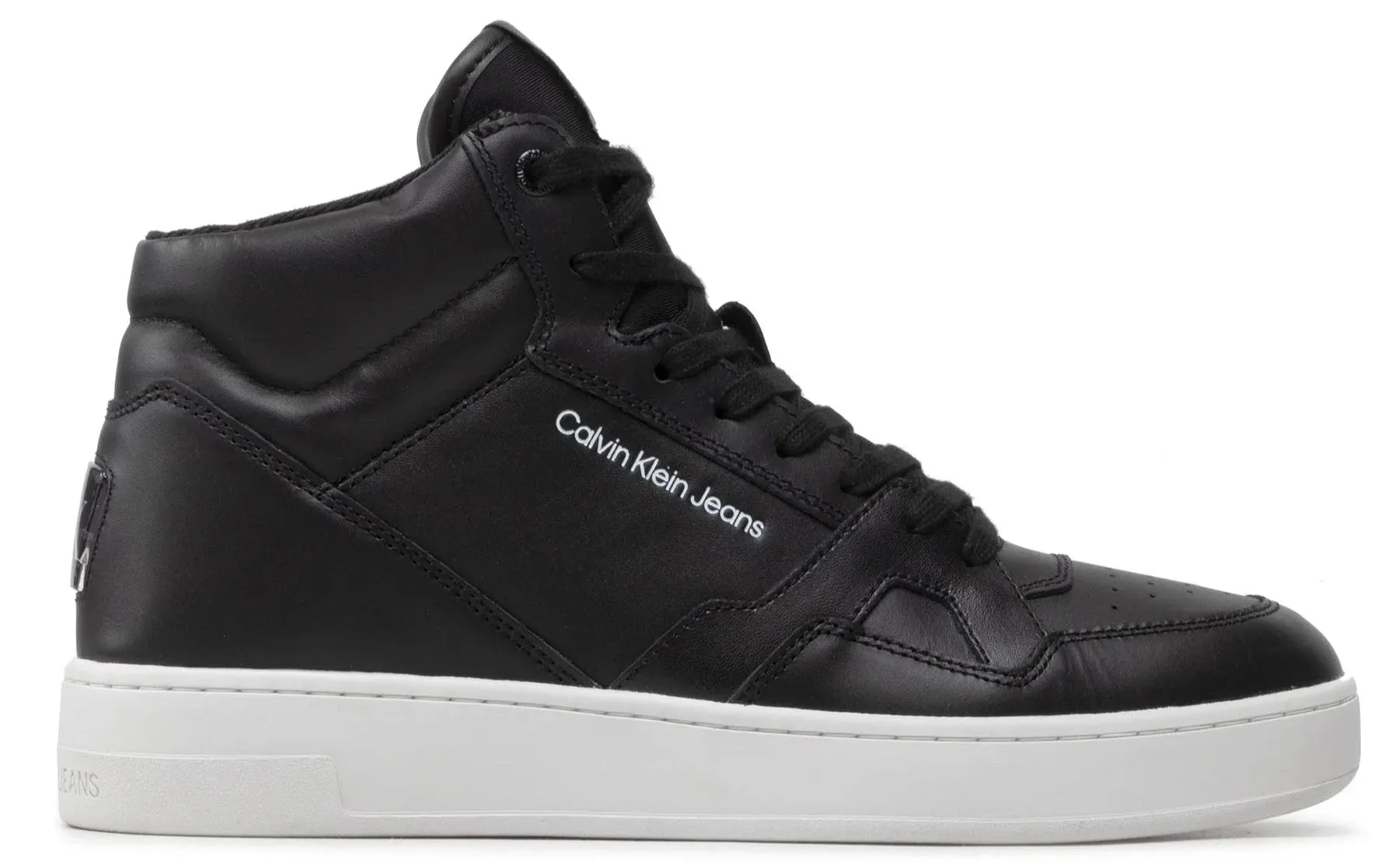 CALVIN KLEIN Basket Cups Laceup High Lth-Pu