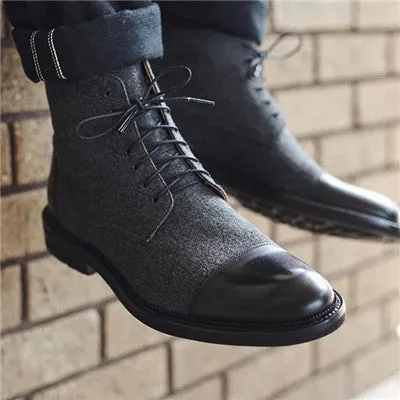 Cap Toe Casual Boots