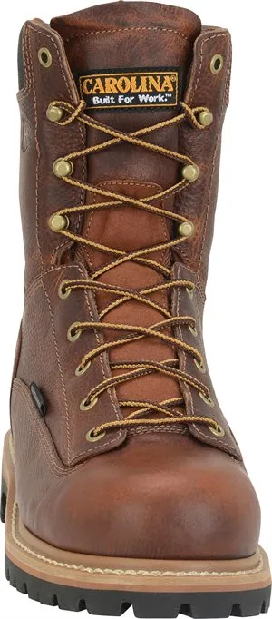 'Carolina' Men's 8" Grind WP Comp Toe Boot - Brown