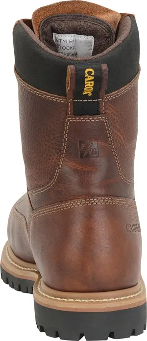 'Carolina' Men's 8" Grind WP Comp Toe Boot - Brown