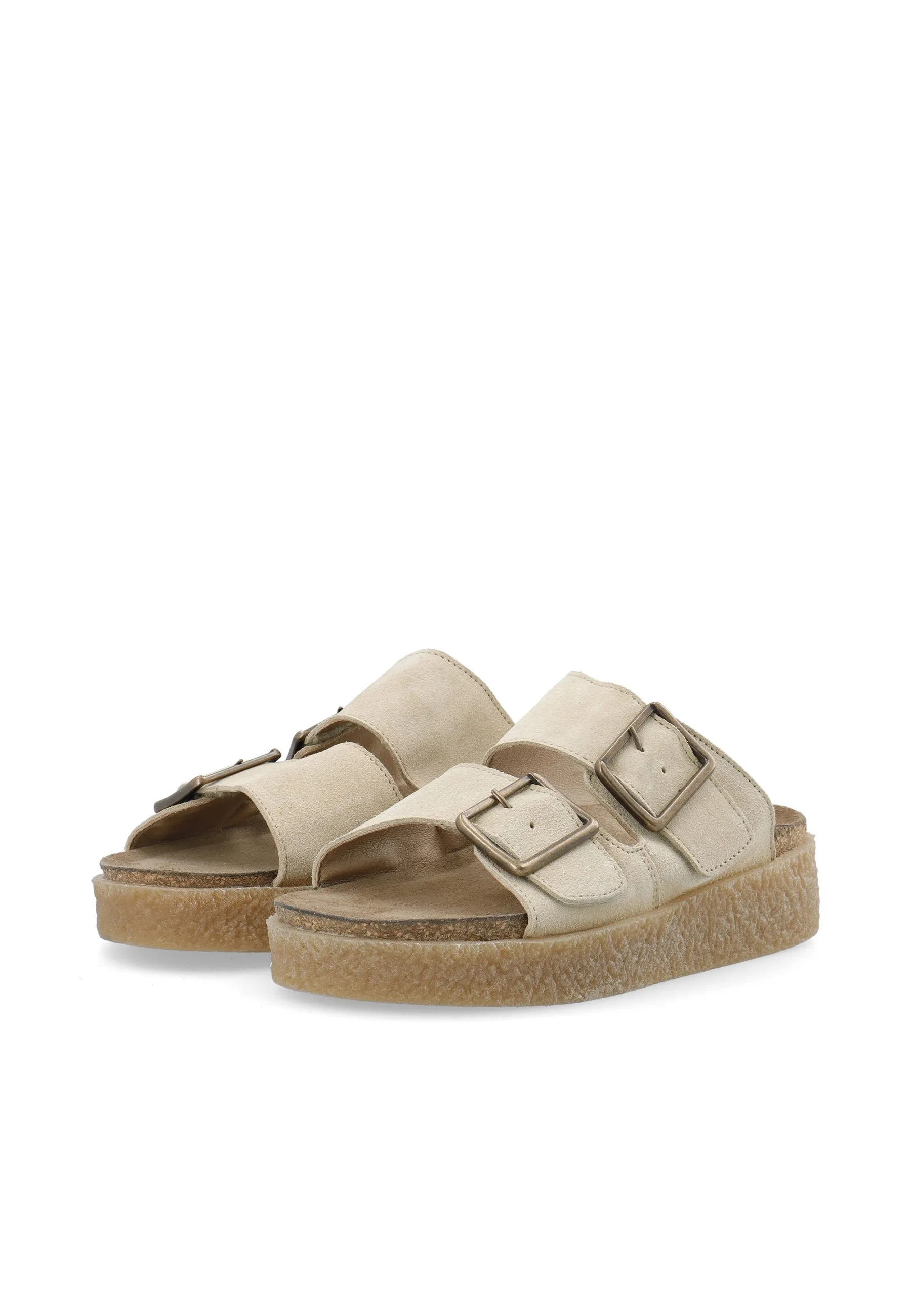 Casdagmar Beige Suede Slides