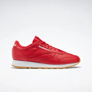 Classic Leather Shoes Vector Red/White