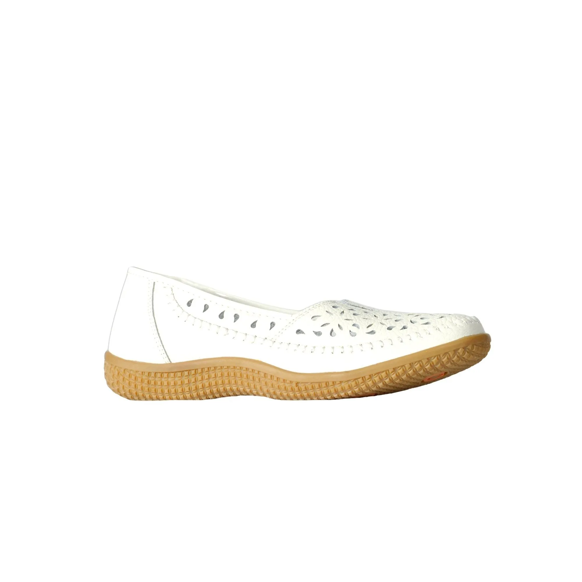 Comfy Perforated Walking Shoes - White