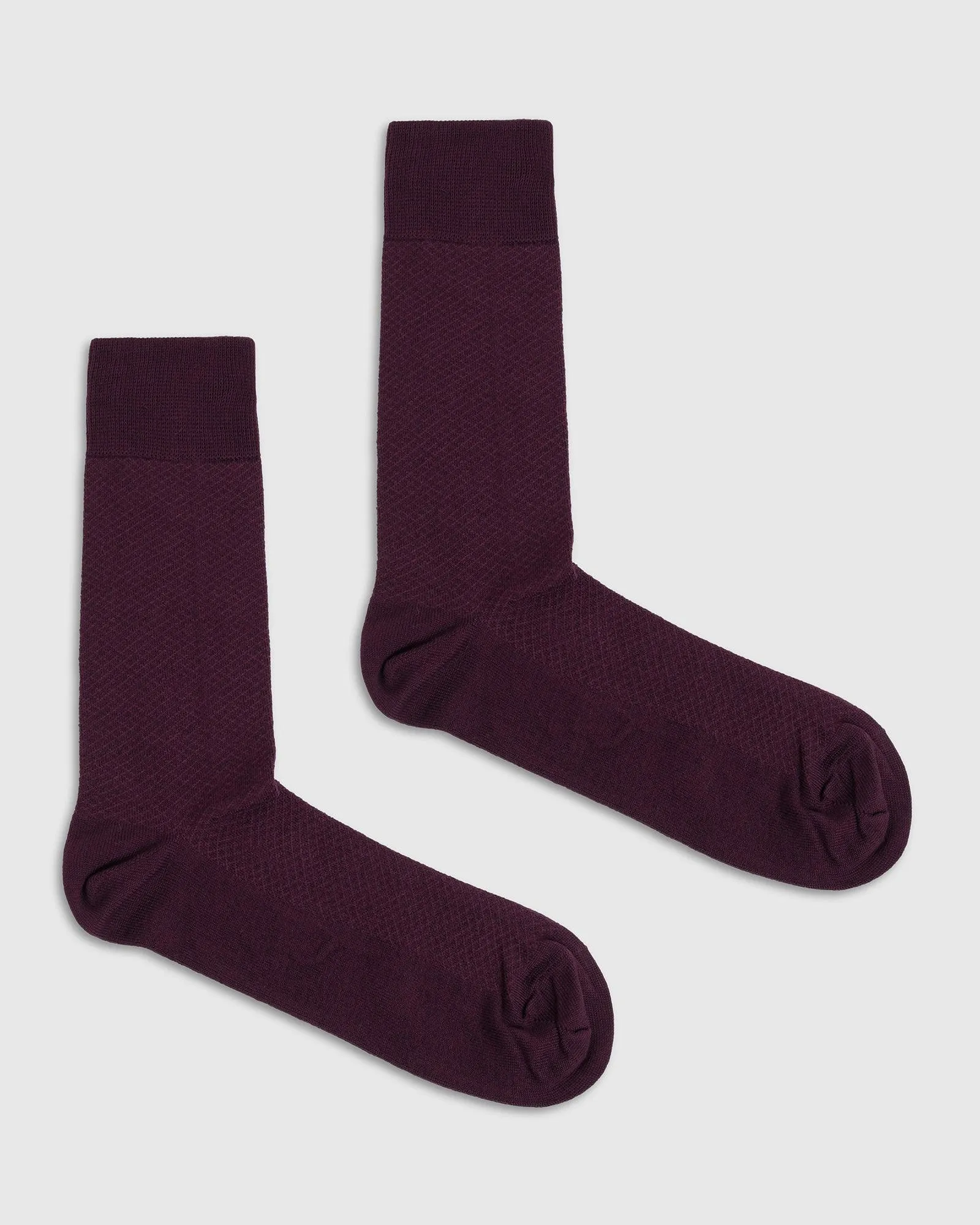 Cotton Maroon Textured Socks - Rexburg